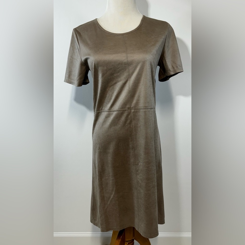 Matison Stone Tan MicroSuede Shift size 2